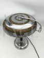 Chrome ministerial mushroom table lamp, Italy 1940s        