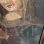 Antique oil on copper painting from the 17th century depicting the Sorrowful Virgin