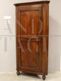 Louis Philippe cantonal corner cabinet in walnut, 19th century Italy