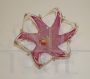 Vintage pocket tray centerpiece in pink Murano glass