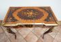 Antique French Napoleon III game table in polychrome wood