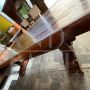 Large antique Tuscan refectory table in solid oak