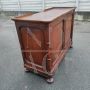 Antique Lombard pharmacy counter in walnut