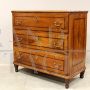 Antique chest of drawers in inlaid walnut, 18th century Italy