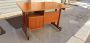 Vintage Italian teak desk with chest of drawers, 1960s