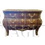 Antique Louis XV style dresser with bronzes, from 19th century