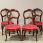 Set of 4 antique Louis Philippe chairs in walnut from the 19th century