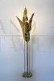 Brass palm-shaped floor lamp from Italy 1970s