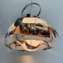 Artigianvetro Esperia pendant chandelier in white and brown - purple glass                            