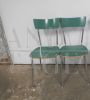 Pair of green formica chairs, 1950s