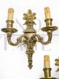 Six vintage antique style gilt brass appliques