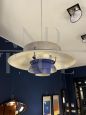 PH5 pendant light by Louis Poulsen in blue metal           