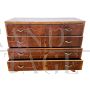 Art Deco chest of drawers in walnut briar with inlays