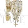 Rezzonico chandelier in gold Murano glass with red flowers