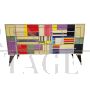 Design dresser in multicolored Murano glass with 6 drawers