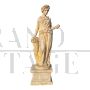 Group of 4 statues depicting the Four Seasons in travertine marble