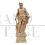 Group of 4 statues depicting the Four Seasons in travertine marble