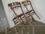 Pair of bistro chairs in dark beech wood, 1950s