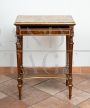 Antique Napoleon III side table in mahogany with breccia marble top