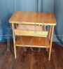 Vintage light wood TV console table