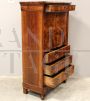 Antique Louis Philippe capuchin secretaire in walnut and mahogany, 19th century