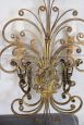 Appliques attributed to the Maison Baguès in gilded iron, 1950s