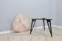 Vintage tripod coffee table with pink marble top, 1950s