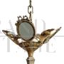 Antique Empire style gilded bronze chandelier, early 1900s