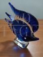 Blue Murano glass fish sculpture attr. Cenedese