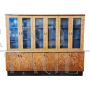 Large double-body art deco display bookcase in thuja briar