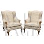 Set of four bergère armchairs in classic antique style from the mid-20th century