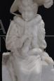 Precious sculpture of a noblewoman in white marble from the late 19th century