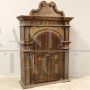 Antique 18th century hanging cabinet, lacquered and painted                            