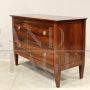 Antique Italian chest of drawers from the 18th century, Directoire period in walnut