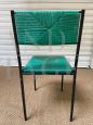 6 green Paludis 150 chairs by Giandomenico Belloti for Alias, first edition