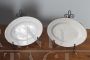 Pair of antique 18th century trays in Ferniani Faenza ceramic