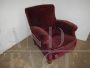 Vintage Italian armchair in burgundy velvet, 1950s