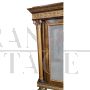 Antique Empire style display cabinet sideboard with columns and caryatids