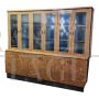 Large double-body art deco display bookcase in thuja briar