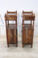 Pair of antique Louis Philippe bedside tables cabinets from the 19th century