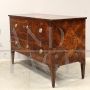 Louis XVI chest of drawers in inlaid walnut with thread, Italy 18th century