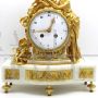 Napoleon III pendulum clock in gilded bronze and marble, 1800