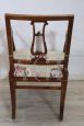 Antique Louis XVI era armchair in walnut, 18th century