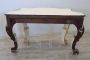 Antique style console table in lacquered and gilded wood, first half of the 20th century