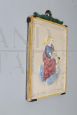 Antique 19th century Emilian devotional plaque with Virgin and Jesus