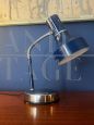 1970s desk lamp in blue lacquered metal