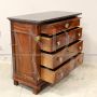 Small antique Empire chest of drawers in walnut, 19th century Italy