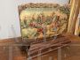 Antique Sicilian cart fragment painted with battle scene, 19th century