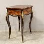 Napoleon III sewing table in bois de rose inlaid with marqueterie, 19th century