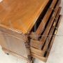 Antique Louis Philippe chest of drawers in walnut briar, 19th century Italy